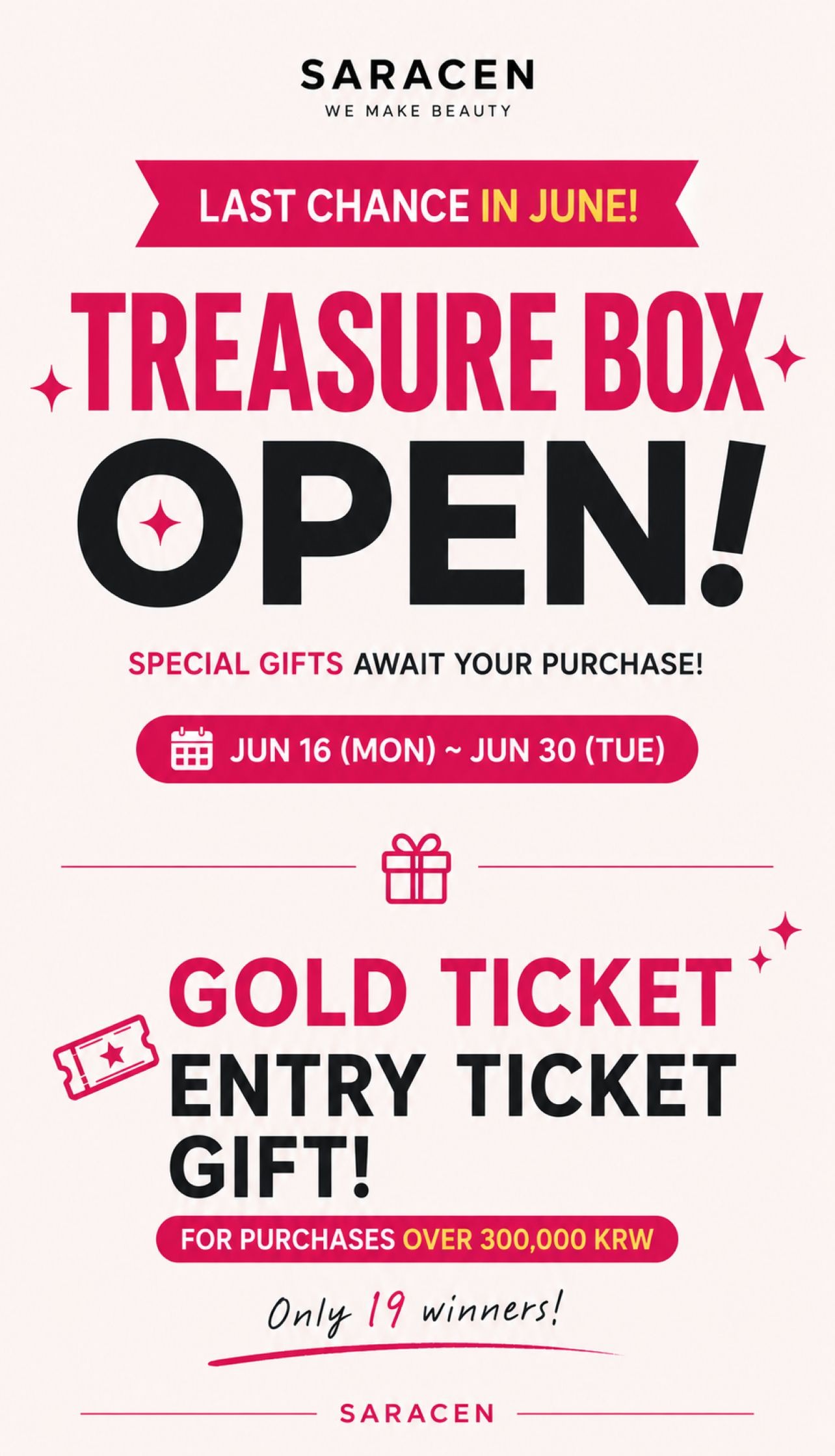 ✨ Free Treasure Box & GOLD TICKET with Purchase!