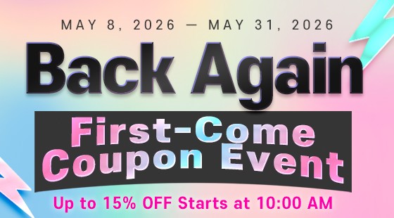 ⏰First-Come Coupons Are Back Up to 15% Off⏰